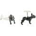 3D Black Bulldog Cufflinks 