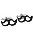 Black Moustache Cufflinks 