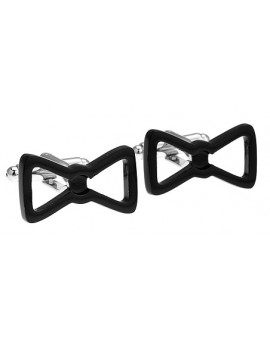 Black Bow Tie Cufflinks 