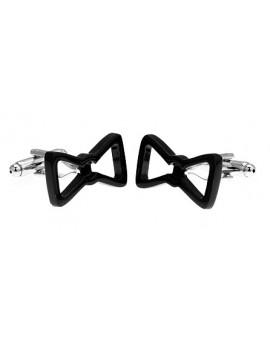 Black Bow Tie Cufflinks  2