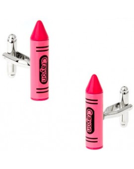 Fuchsia Crayon Cufflinks 