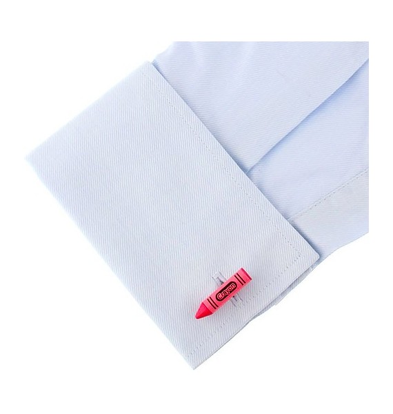Fuchsia Crayon Cufflinks 