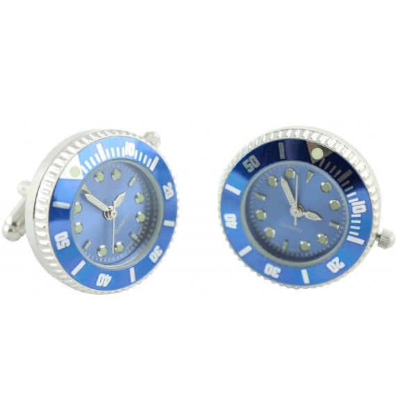 Blue Sports Watch Cufflinks 