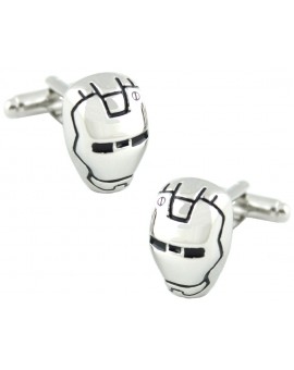 Silver Plated Iron Man Cufflinks 