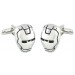 Silver Plated Iron Man Cufflinks 