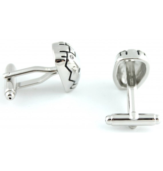Silver Plated Iron Man Cufflinks 