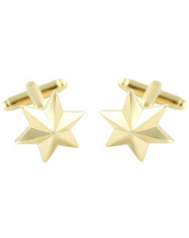 Six-Point Golden Star Cufflinks 