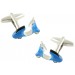 3D Blue Vespa Cufflinks 