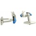 3D Blue Vespa Cufflinks 