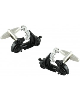 3D Black Vespa Cufflinks 