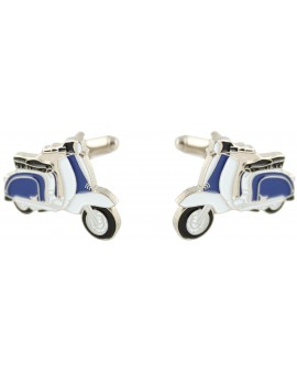 Blue and White Vespa Cufflinks 2
