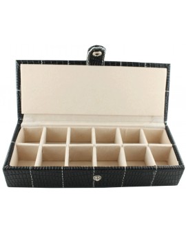 Leather 12-P Cufflinks Case  2