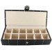 Leather 12-P Cufflinks Case 