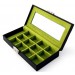 Leather 12-P Cufflink Case  