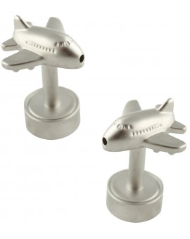 LED Light Jumbo Aircraft Cufflinks 