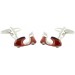 3D Red Vespa Cufflinks 