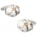 Silver Kinetic Watch Movement Cufflinks 