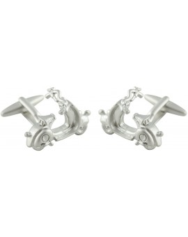 3D Silver Plated Vespa Cufflinks  2