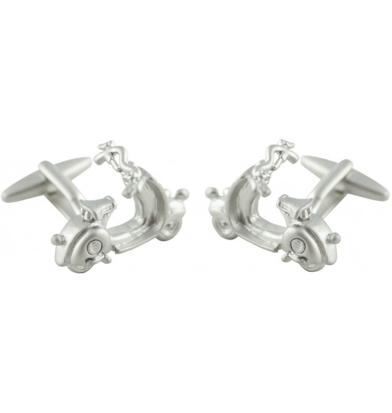 3D Silver Plated Vespa Cufflinks 