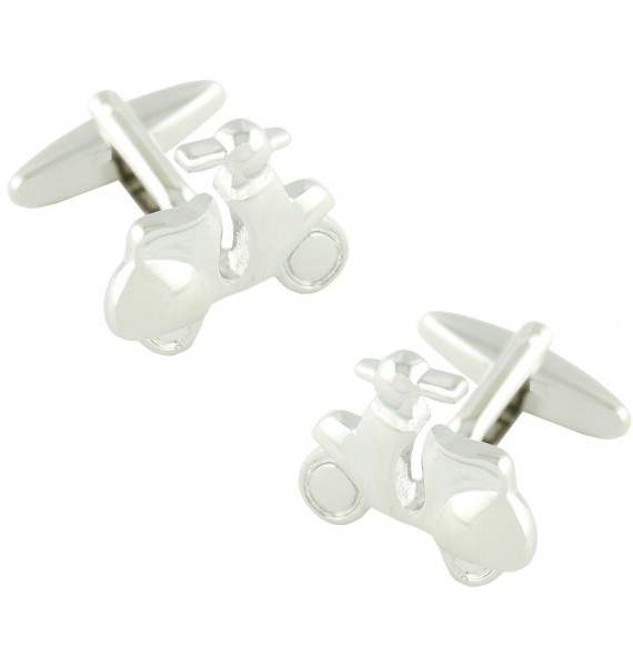 Silver Plated Scooter Cufflinks 