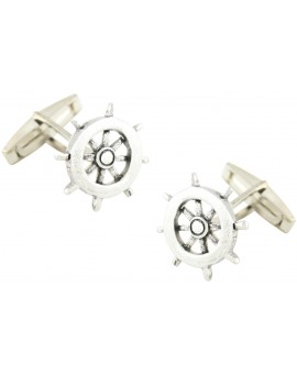 Gemelos Timón Plata 925