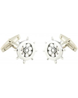 Gemelos Timón Plata 925 2