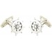 Sterling Silver Boat Wheel Cufflinks