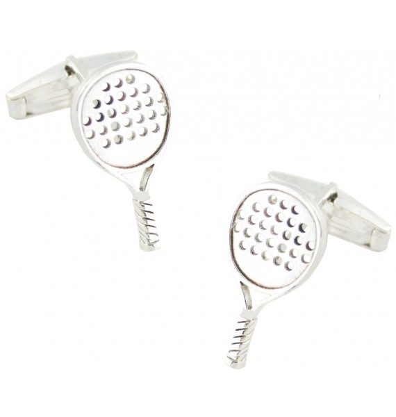 Sterling Silver Paddle Racket Cufflinks 