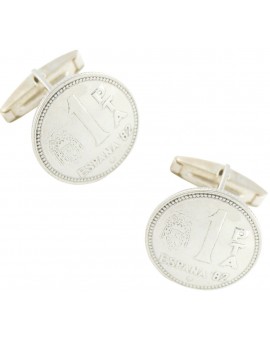 Gemelos Peseta Plata 925