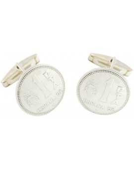 Gemelos Peseta Plata 925 2