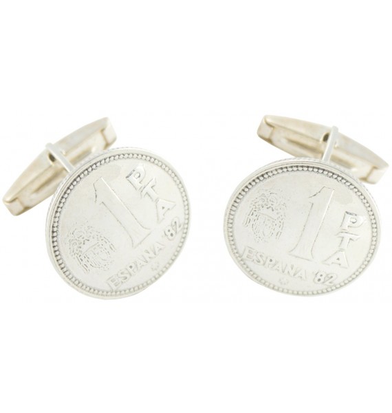 Gemelos Peseta Plata 925