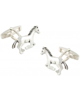 Sterling Silver Horse Cufflinks 