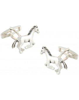 Gemelos Caballo Plata 925