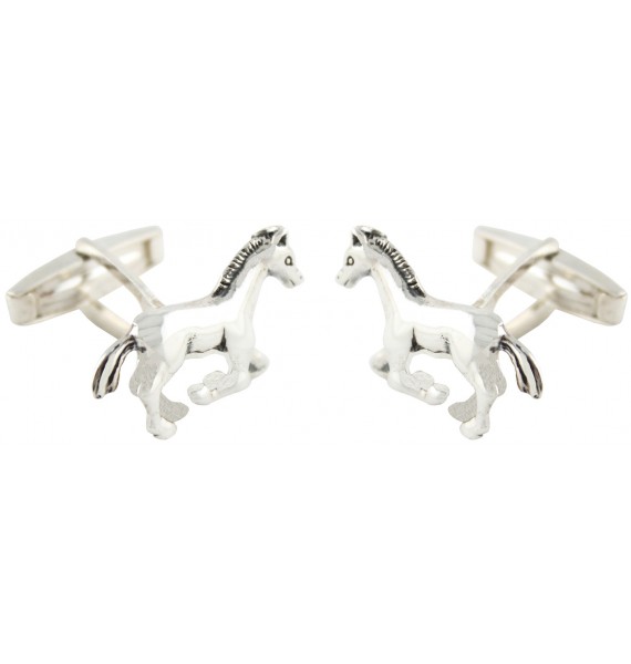 Gemelos Caballo Plata 925