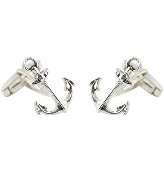 Gemelos Ancla Plata 925