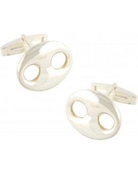 Sterling Silver Hawser Holes Cufflinks
