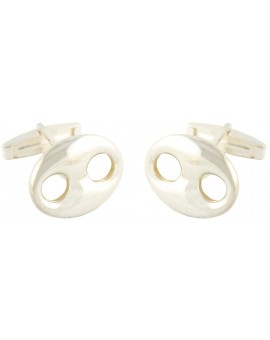 Sterling Silver Hawser Holes Cufflinks  2