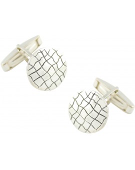 Gemelos Piel de Cocodrilo Plata 925