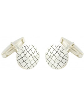 Gemelos Piel de Cocodrilo Plata 925