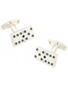 Sterling Silver Domino Cufflinks