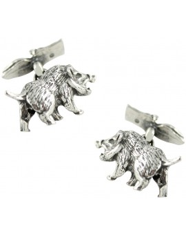 Sterling Silver Wild Boar Cufflinks 