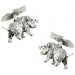 Sterling Silver Wild Boar Cufflinks 