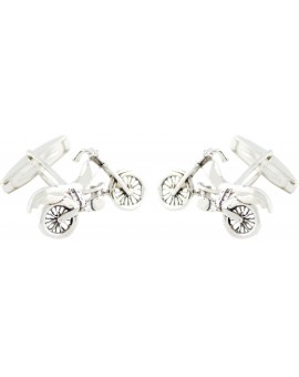 Sterling Silver Motocross Bike Cufflinks  2
