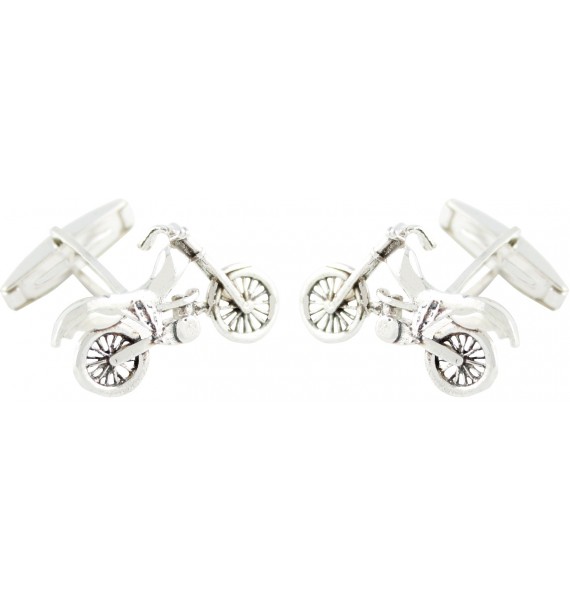 Gemelos Motocross Bike Plata 925