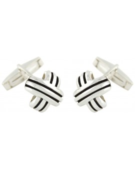 Sterling Silver Crossed Cufflinks  2