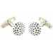 Sterling Silver Half Golf Ball Cufflinks 