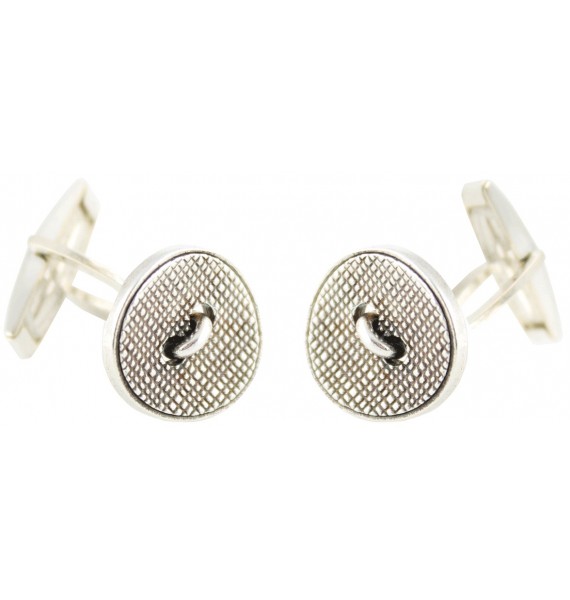 Gemelos Botón a Cuadros Plata 925