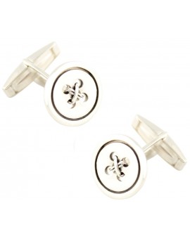 Sterling Silver Classic Button Cufflinks 