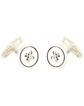 Sterling Silver Classic Button Cufflinks 