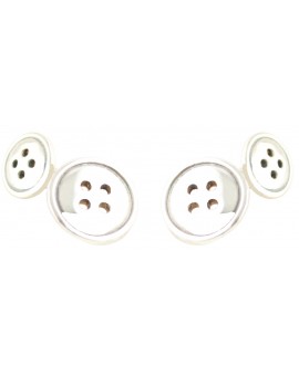 Sterling Silver Double Button Cufflinks  2